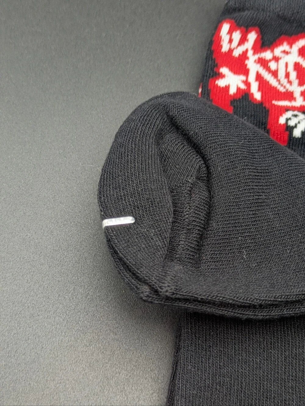 Kidrobot Apparel Socks Rare Limited Unworn Black & Red Logo Thigh High Long